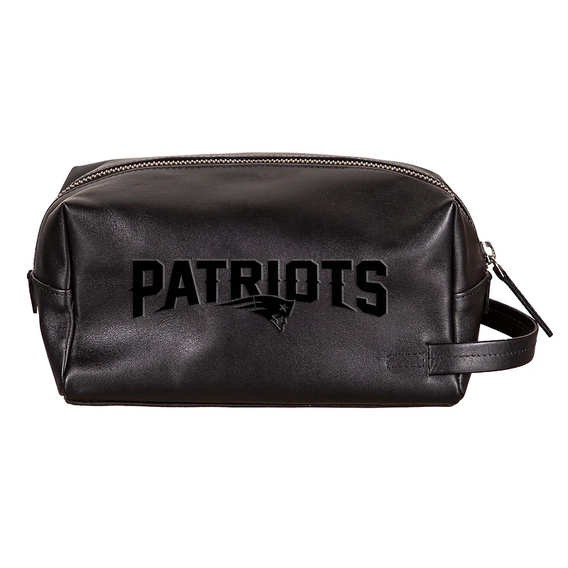 New England Patriots Hybrid Leather Lined Dopp Toiletry Bag