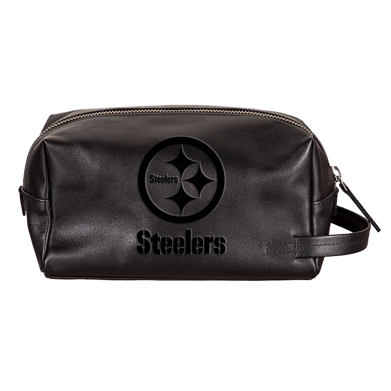 Pittsburgh Steelers Hybrid Leather Lined Dopp Toiletry Bag