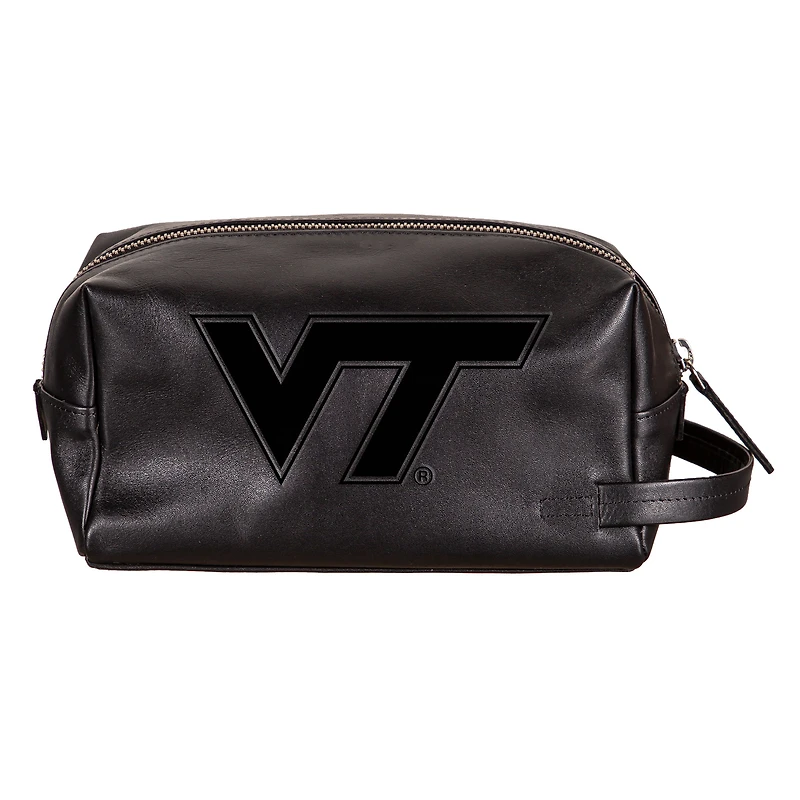 Virginia Tech Hokies Hybrid Leather Lined Dopp Toiletry Bag