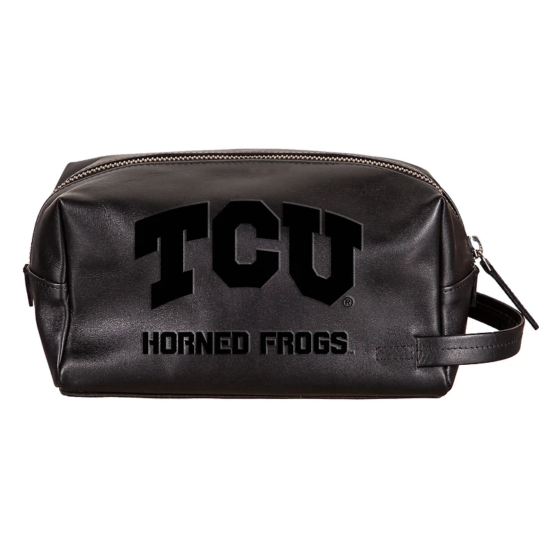 TCU Horned Frogs Hybrid Leather Lined Dopp Toiletry Bag