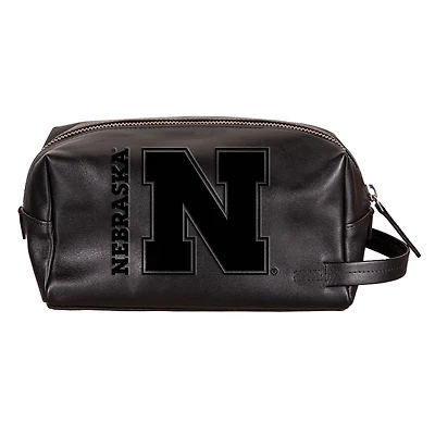 Nebraska Huskers Hybrid Leather Lined Dopp Toiletry Bag