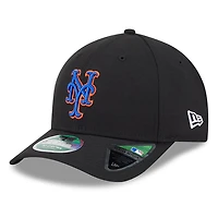 Men's New Era  Black New York Mets Player Replica 9FORTY Adjustable Hat