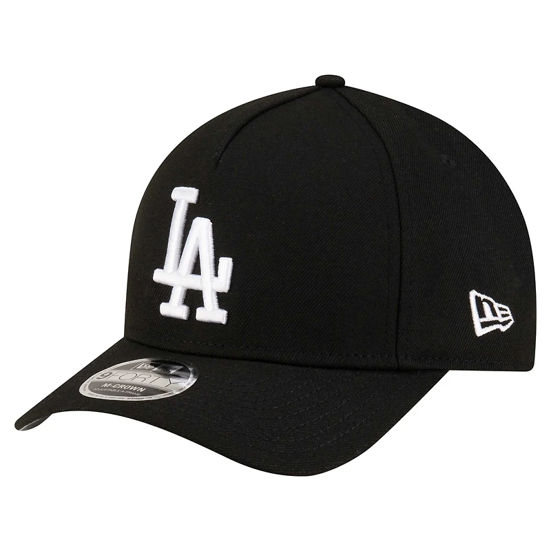 Men's New Era  Black Los Angeles Dodgers Player Replica 9FORTY Adjustable Hat
