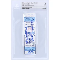 Reggie Jackson California Angels Autographed 500th Home Run Game Beckett/Fanatics Witnessed Authenticated Ticket with Multiple Inscriptions
