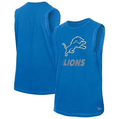 Men's New Era  Blue Detroit Lions Leisure Collection Tank Top