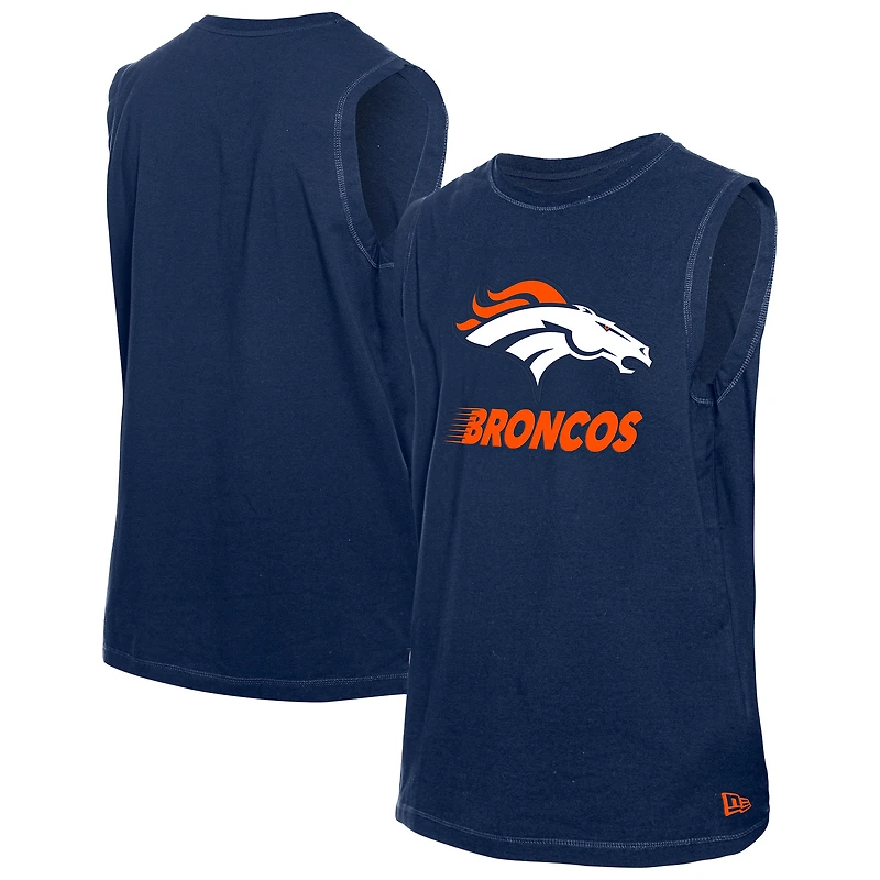 Men's New Era  Navy Denver Broncos Leisure Collection Tank Top