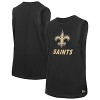 Men's New Era  Black New Orleans Saints Leisure Collection Tank Top