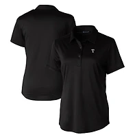 Women's Cutter & Buck Black Texas Rangers Eco Textured Stretch Recycled Polo