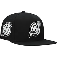 Men's Mitchell & Ness  Black New Jersey Devils Team Snapback Hat