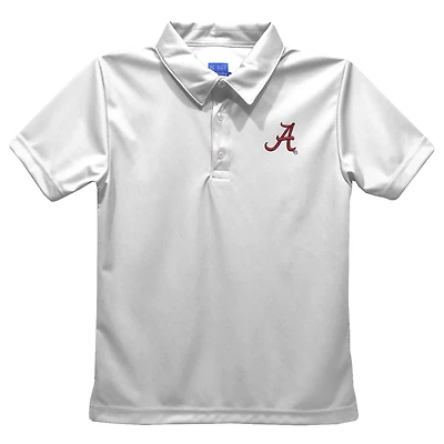 Youth Vive La Fete  White Alabama Crimson Tide Solid Polo