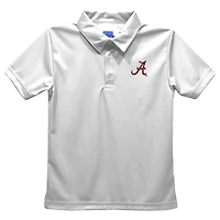 Youth Vive La Fete  White Alabama Crimson Tide Solid Polo