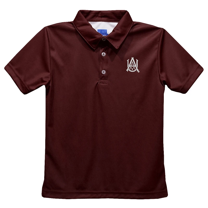 Youth Vive La Fete  Maroon Alabama A&M Bulldogs Solid Polo