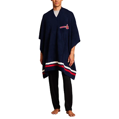 Barefoot Dreams  Navy Atlanta Braves CozyChic 3-in-1 Poncho