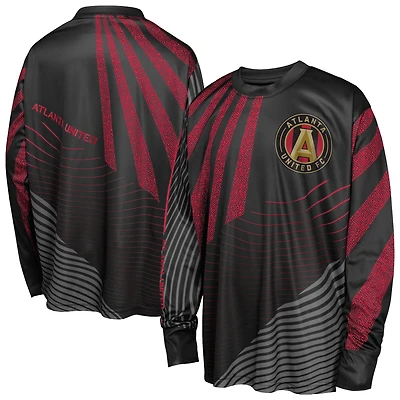 Youth Outerstuff Black Atlanta United FC Nifty Netminder Long Sleeve T-Shirt