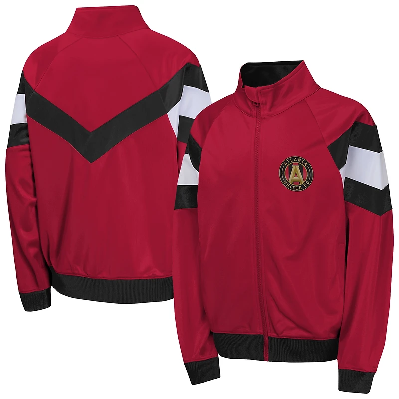 Youth Red Atlanta United FC Field General Track Full-Zip Jacket