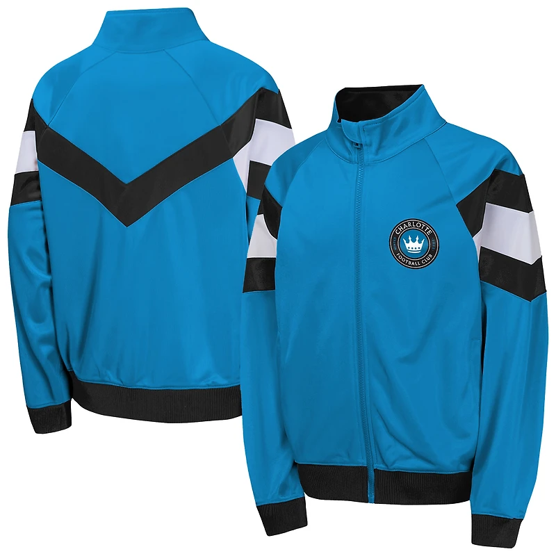 Youth  Blue Charlotte FC Field General Track Full-Zip Jacket