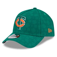 Men's New Era Kelly Green Minnesota Twins St. Patrick's Day A-Frame 9FORTY Adjustable Hat
