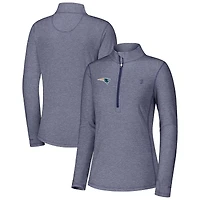 Women's Tommy Bahama Navy New England Patriots Sport Playa Vista IslandZone Quarter-Zip Jacket