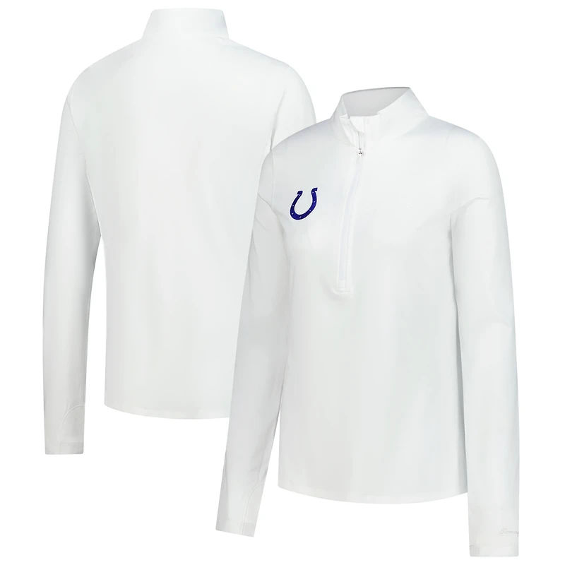 Women's Tommy Bahama White Indianapolis Colts Sport Playa Vista IslandZone Quarter-Zip Jacket