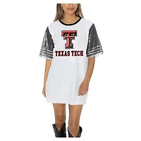 Women's Gameday Couture  White Texas Tech Red Raiders Full Sequin Jersey Dress