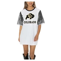 Women's Gameday Couture  White Colorado Buffaloes Full Sequin Jersey Dress