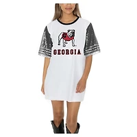 Women's Gameday Couture White Georgia Bulldogs Full Sequin Jersey Dress