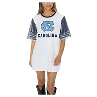 Women's Gameday Couture  White North Carolina Tar Heels Full Sequin Jersey Dress