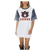 Women's Gameday Couture  White Auburn Tigers Full Sequin Jersey Dress