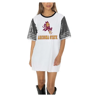 Women's Gameday Couture  White Arizona State Sun Devils Full Sequin Jersey Dress
