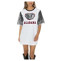 Women's Gameday Couture  White Alabama Crimson Tide Full Sequin Jersey Dress