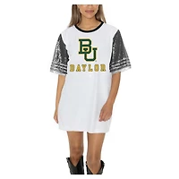 Women's Gameday Couture  White Baylor Bears Full Sequin Jersey Dress