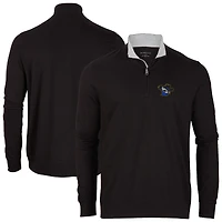 Men's Black Quad City River Bandits Alumni Quarter-Zip Pullover Top