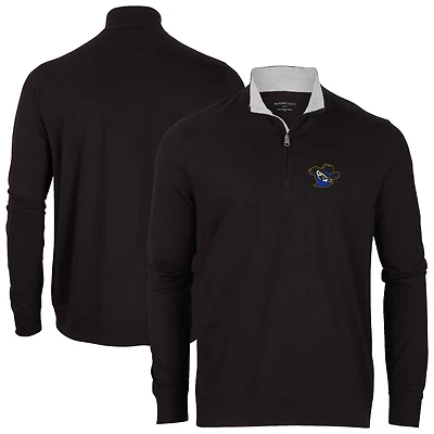 Men's Black Quad City River Bandits Alumni Quarter-Zip Pullover Top