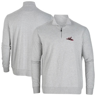 Men's Heather Gray Richmond Flying Squirrels Alumni Quarter-Zip Pullover Top