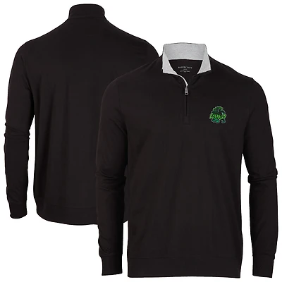 Men's Black Eugene Emeralds Alumni Quarter-Zip Pullover Top