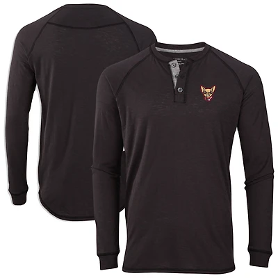 Men's Black El Paso Chihuahuas Henley Long Sleeve T-Shirt