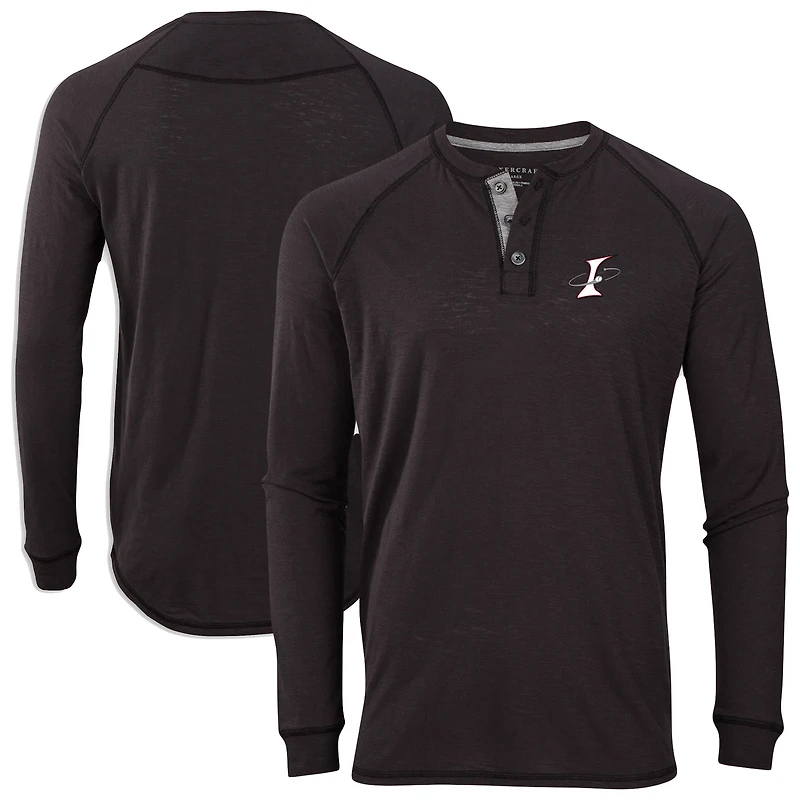 Men's Black Albuquerque Isotopes Henley Long Sleeve T-Shirt