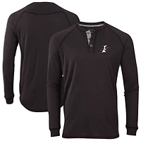 Men's Black Albuquerque Isotopes Henley Long Sleeve T-Shirt