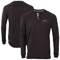 Men's Black Quad Cities River Bandits Henley Long Sleeve T-Shirt