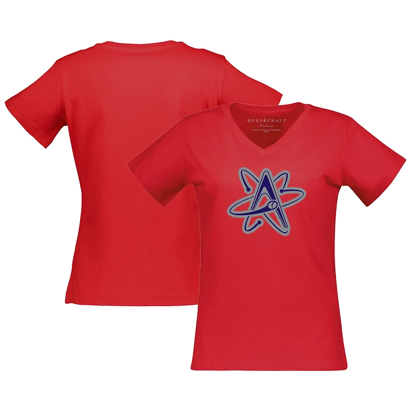 Women's Red Albuquerque Isotopes Essential V-Neck T-Shirt