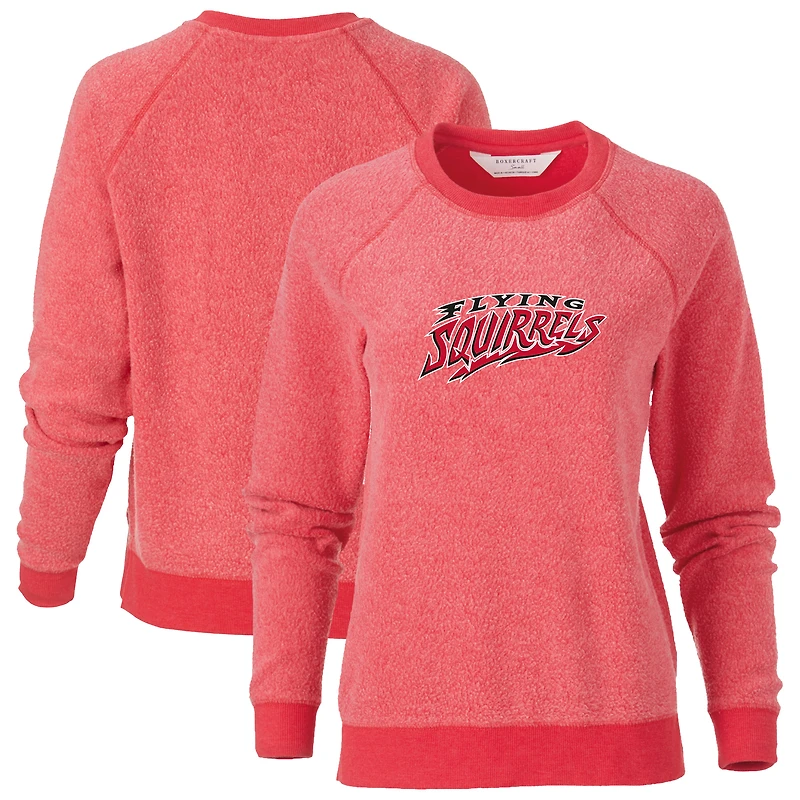 Women's Red Richmond Flying Squirrels Fleece Out Pullover Sweatshirt