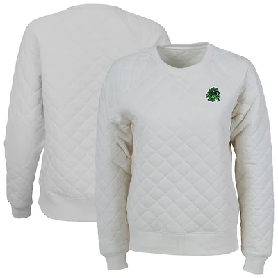 Women's Natural Eugene Emeralds Quilted Raglan Pullover Sweatshirt