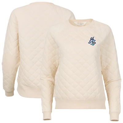 Women's Natural Hartford Yard Goats Quilted Raglan Pullover Sweatshirt