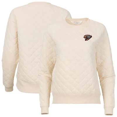 Women's Natural Fresno Grizzlies Quilted Raglan Pullover Sweatshirt