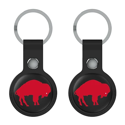 Keyscaper Black Buffalo Bills Two-Pack AirTag Holders