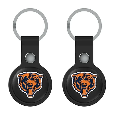 Keyscaper Black Chicago Bears Two-Pack AirTag Holders