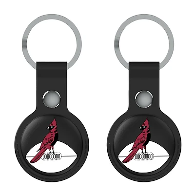 Keyscaper Black Chicago Cardinals Two-Pack AirTag Holders