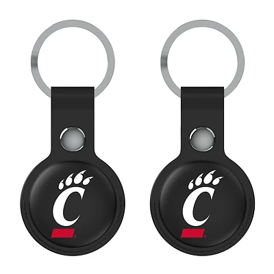 Keyscaper Black Cincinnati Bearcats  Two-Pack AirTag Holders