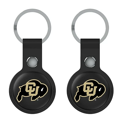 Keyscaper Black Colorado Buffaloes Two-Pack AirTag Holders