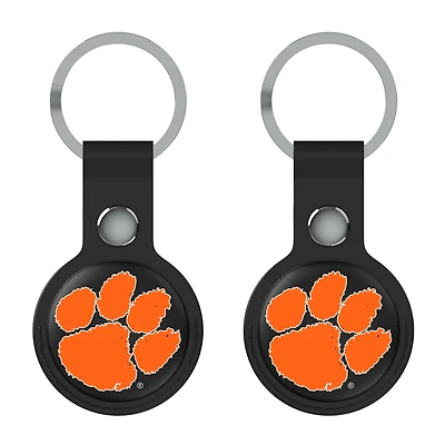 Keyscaper Black Clemson Tigers  Two-Pack AirTag Holders